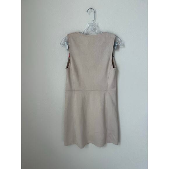 NWOT Zara Sleeveless Faux Suede Color Block Dress Size Small - Picture 3 of 6